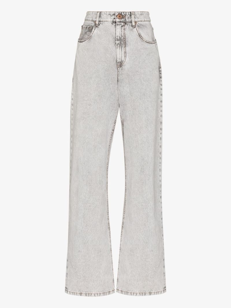 Wide Leg Faded Jeans