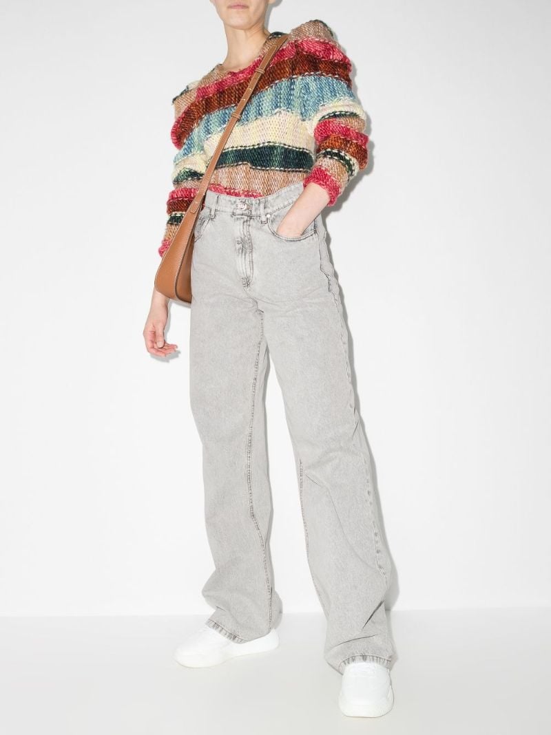 Wide Leg Faded Jeans