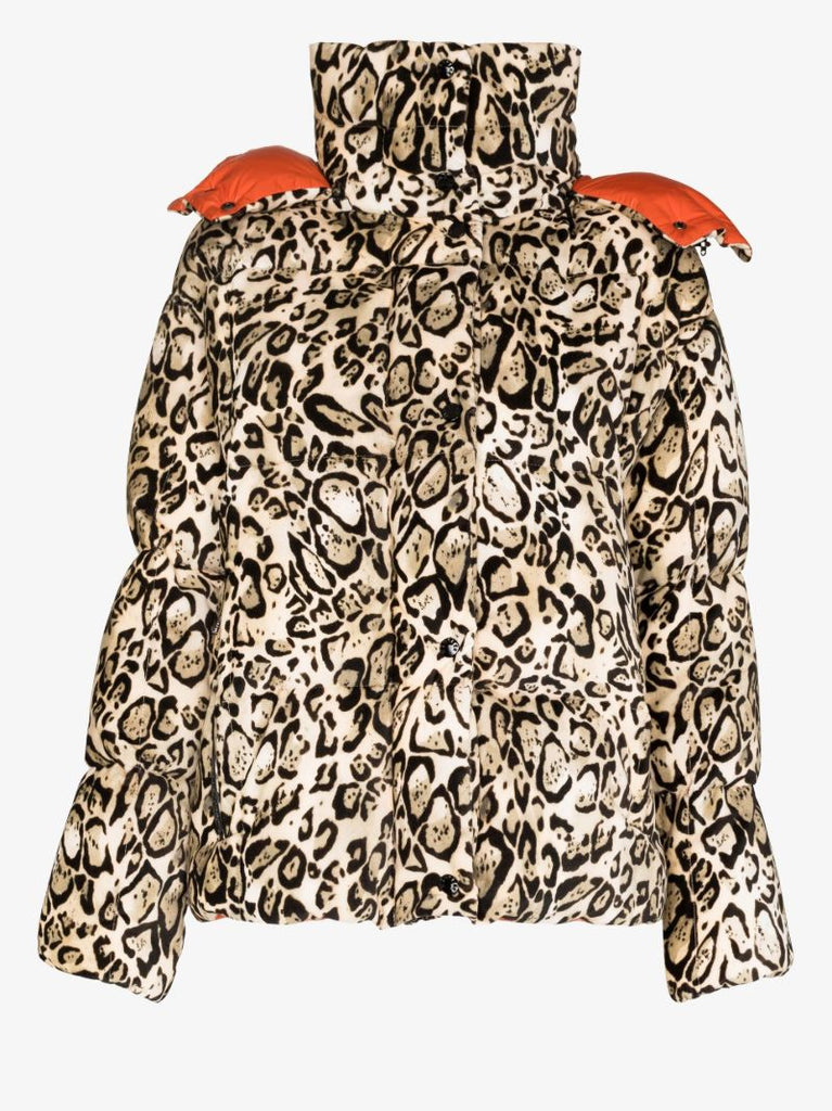 Neutral Parana Leopard Print Padded Jacket