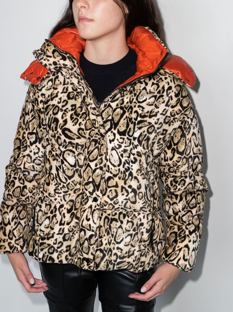 Neutral Parana Leopard Print Padded Jacket