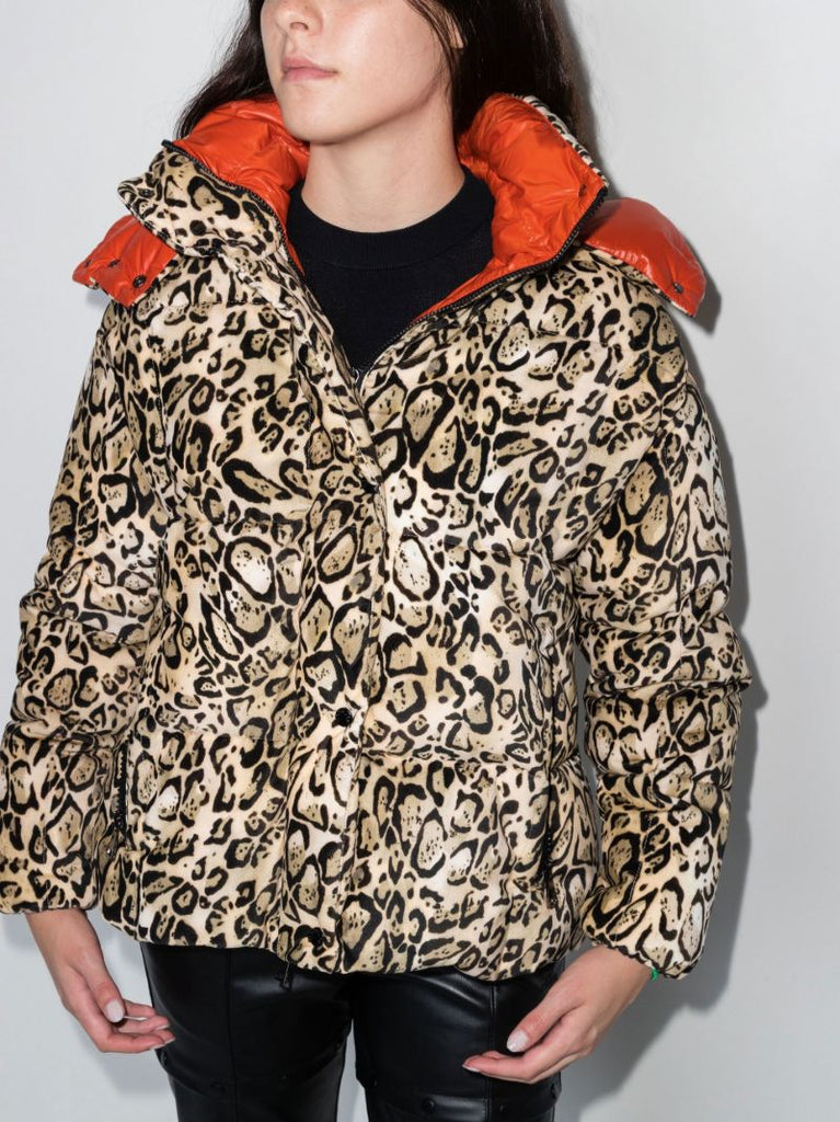 Neutral Parana Leopard Print Padded Jacket