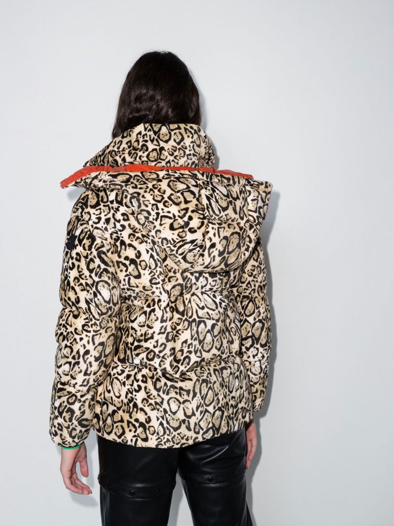 Neutral Parana Leopard Print Padded Jacket