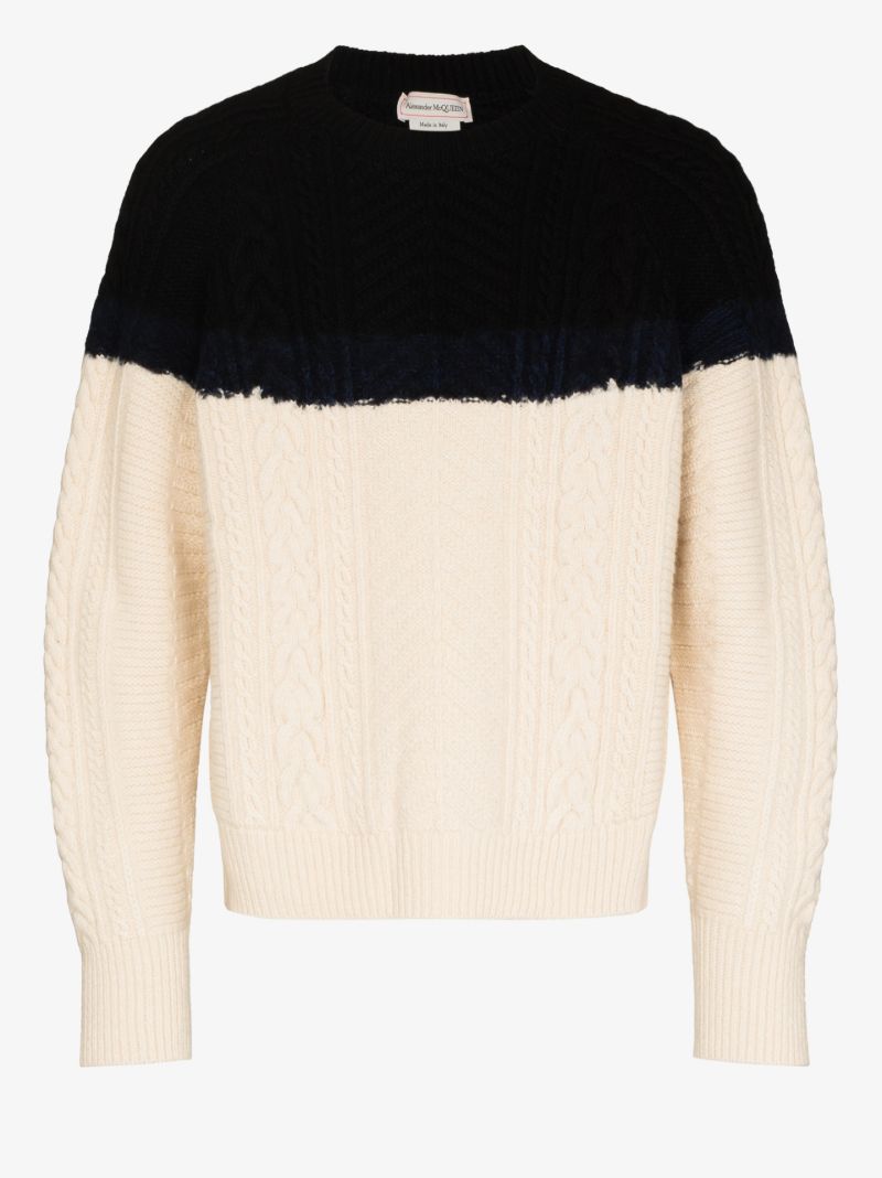 Colour Block Wool Sweater