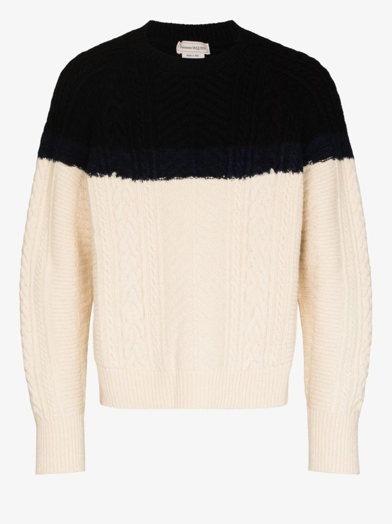 Colour Block Wool Sweater