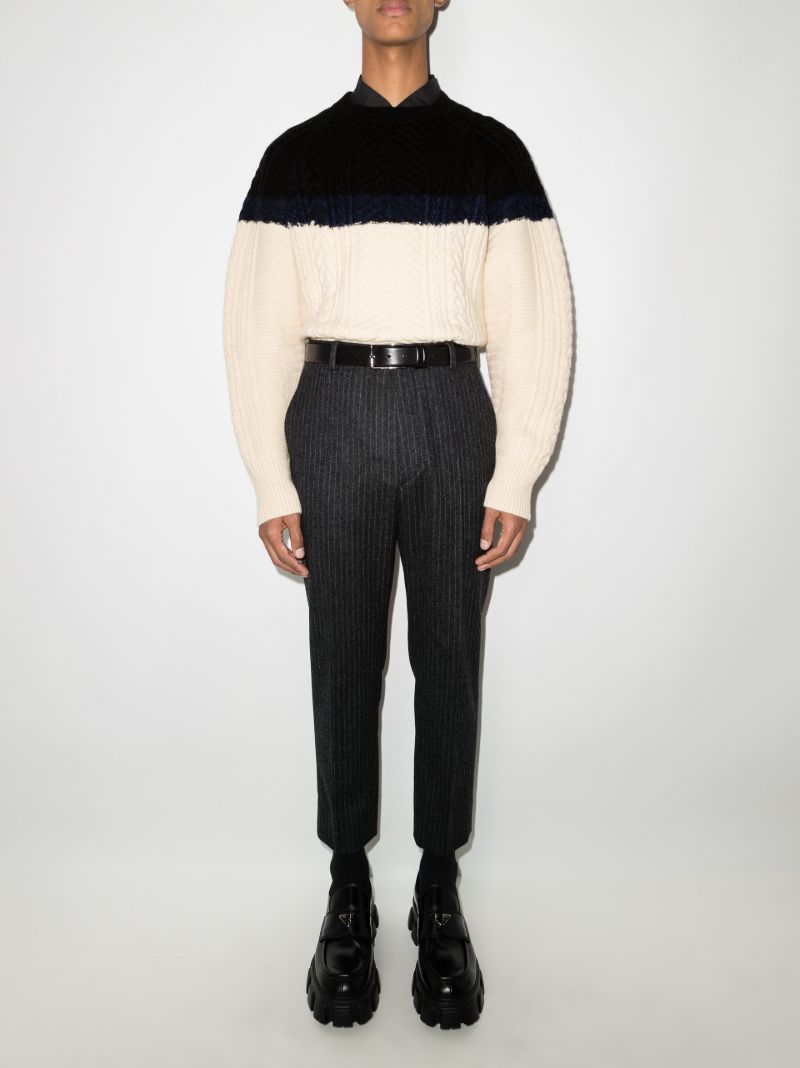 Colour Block Wool Sweater