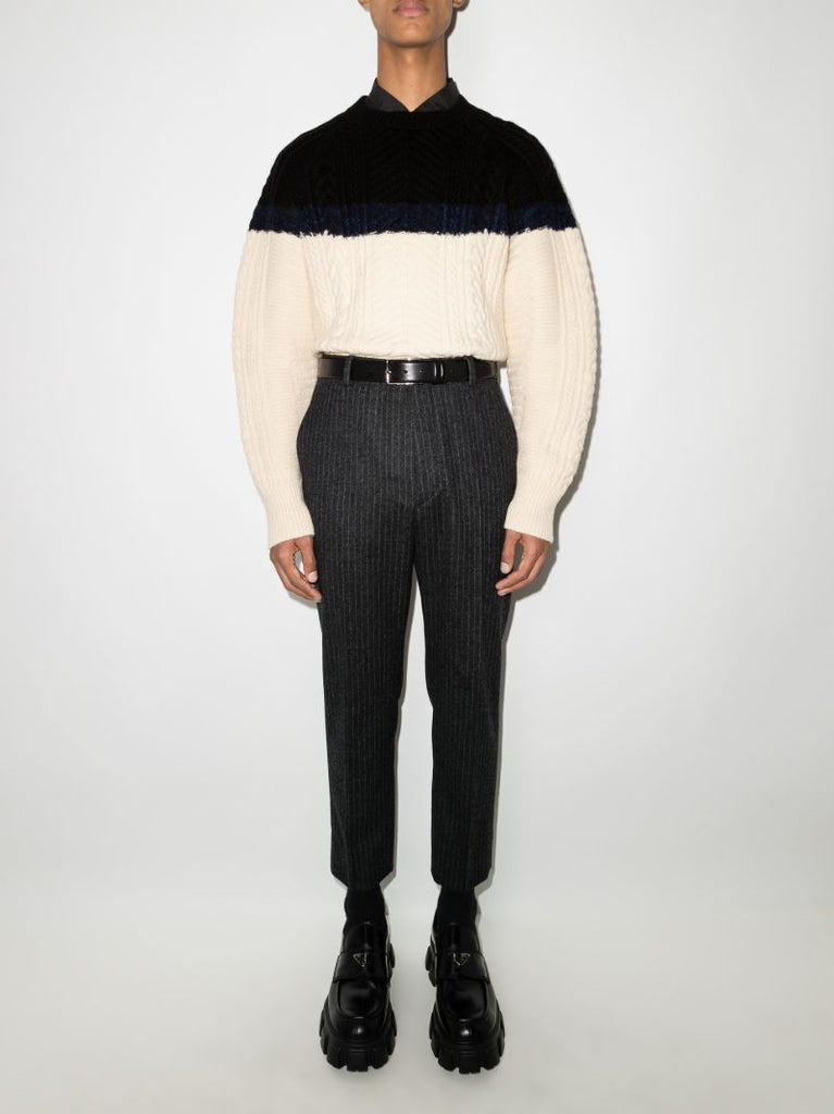 Colour Block Wool Sweater