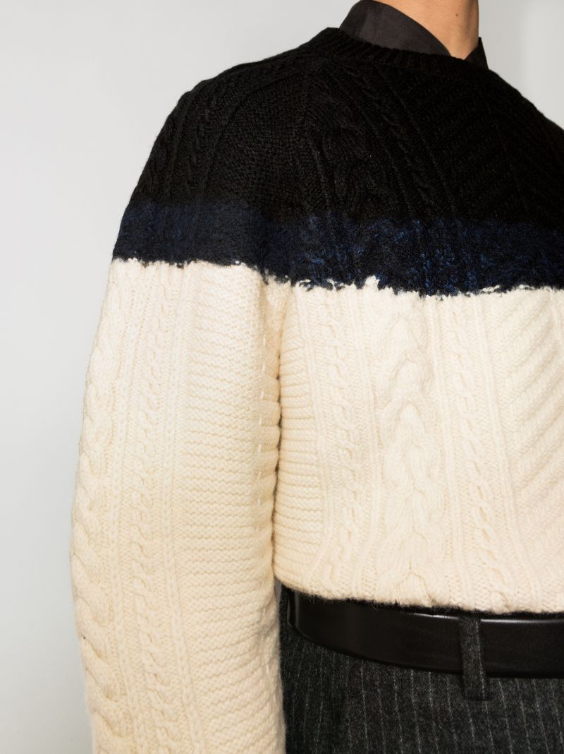 Colour Block Wool Sweater
