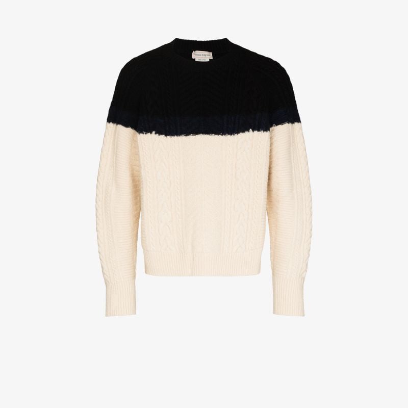 Colour Block Wool Sweater