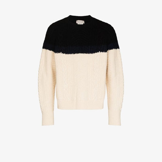 Colour Block Wool Sweater
