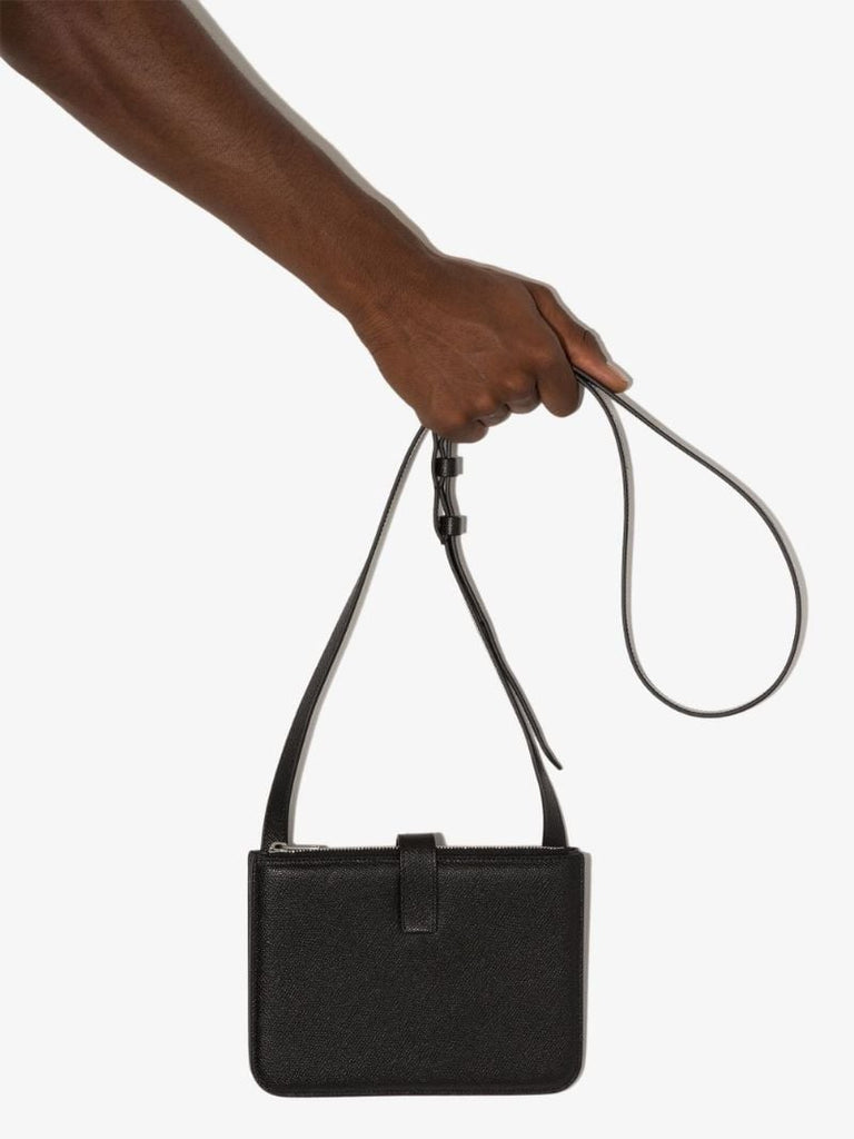 Black Four Stitch Cross Body Bag