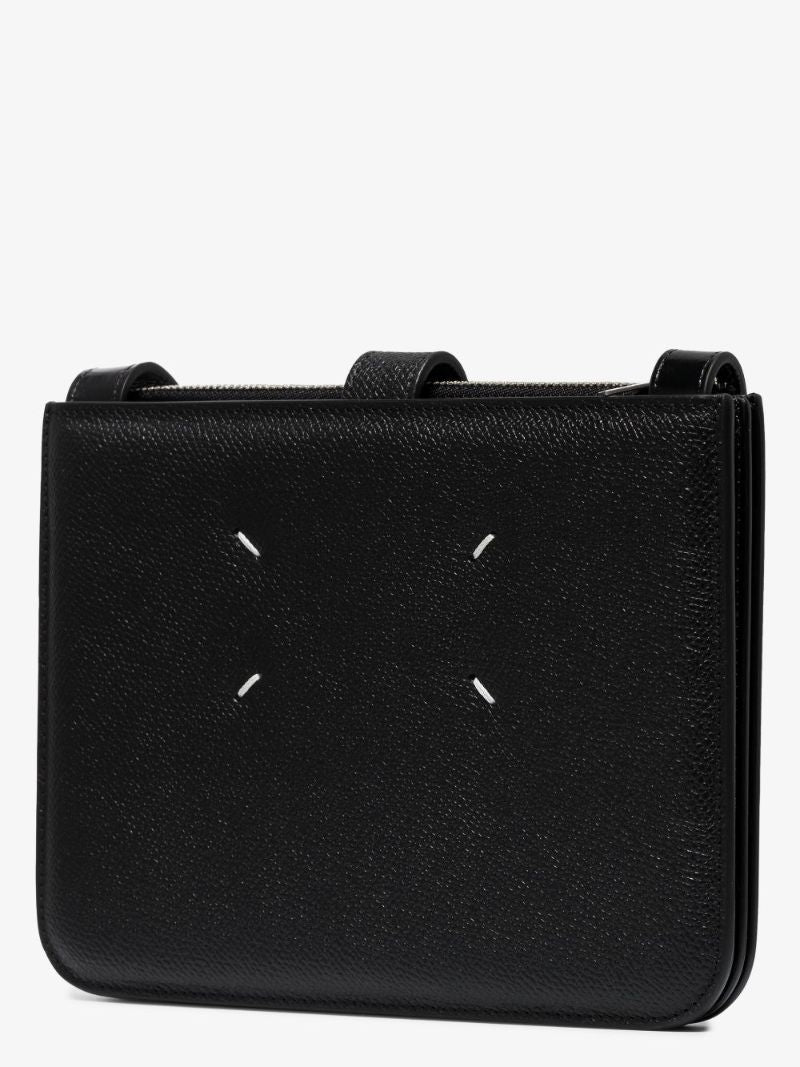 Black Four Stitch Cross Body Bag