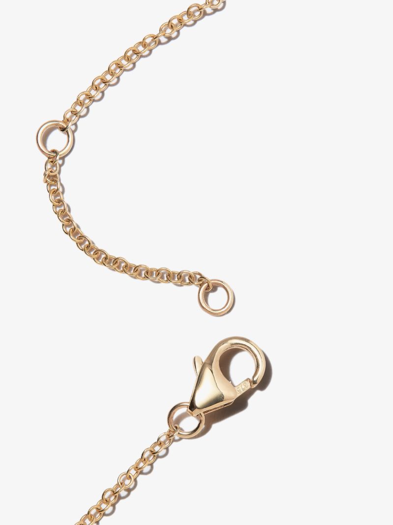 9k Yellow Gold Palm Tree Diamond Anklet