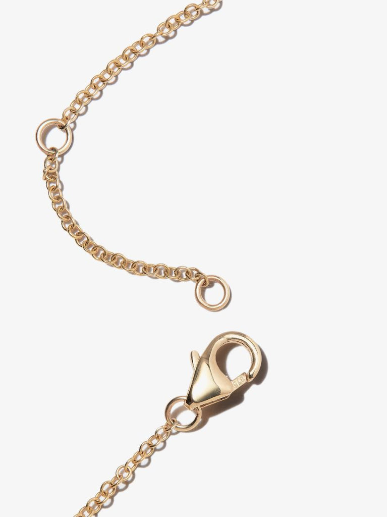 9k Yellow Gold Palm Tree Diamond Anklet