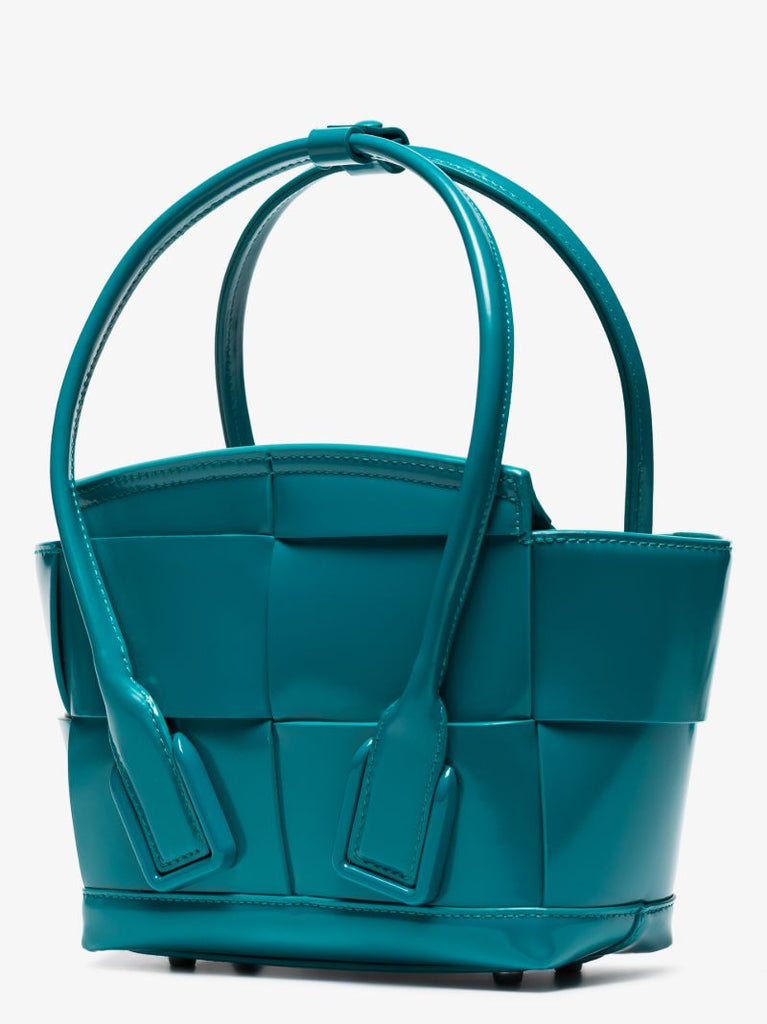 Blue Arco Mini Leather Tote Bag