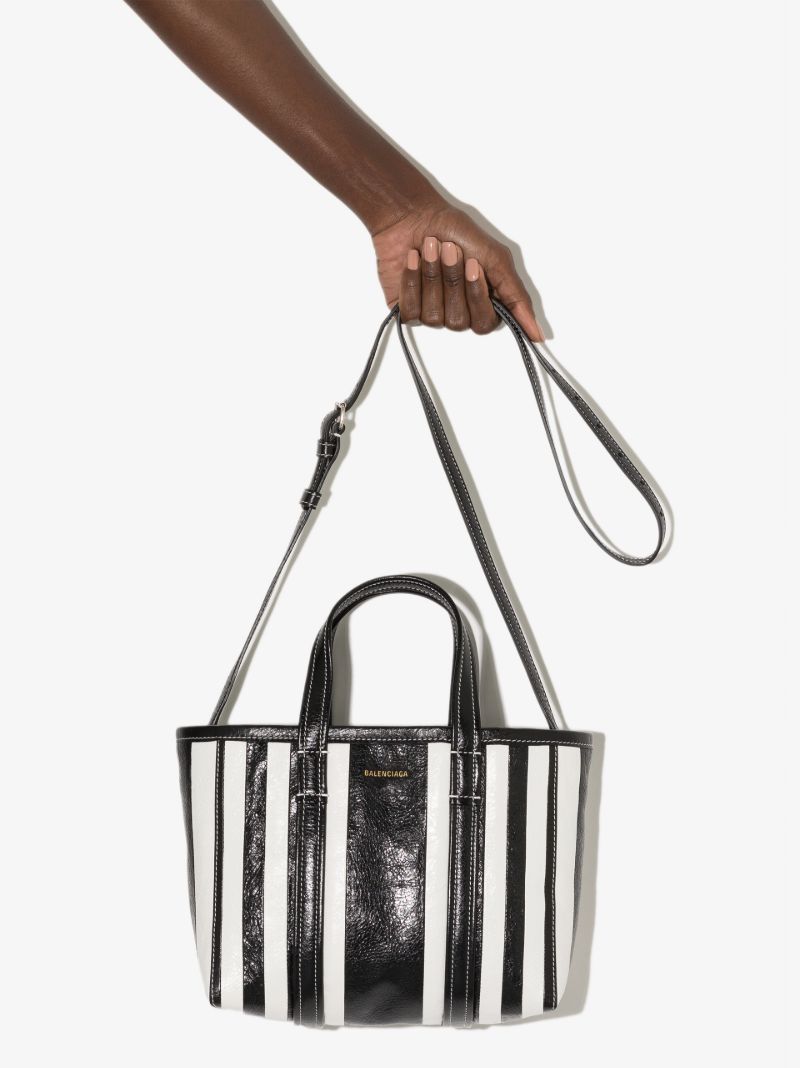 Black Neo Bazar Leather Tote Bag