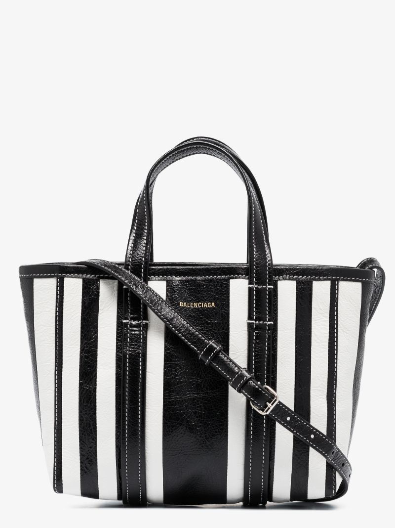 Black Neo Bazar Leather Tote Bag