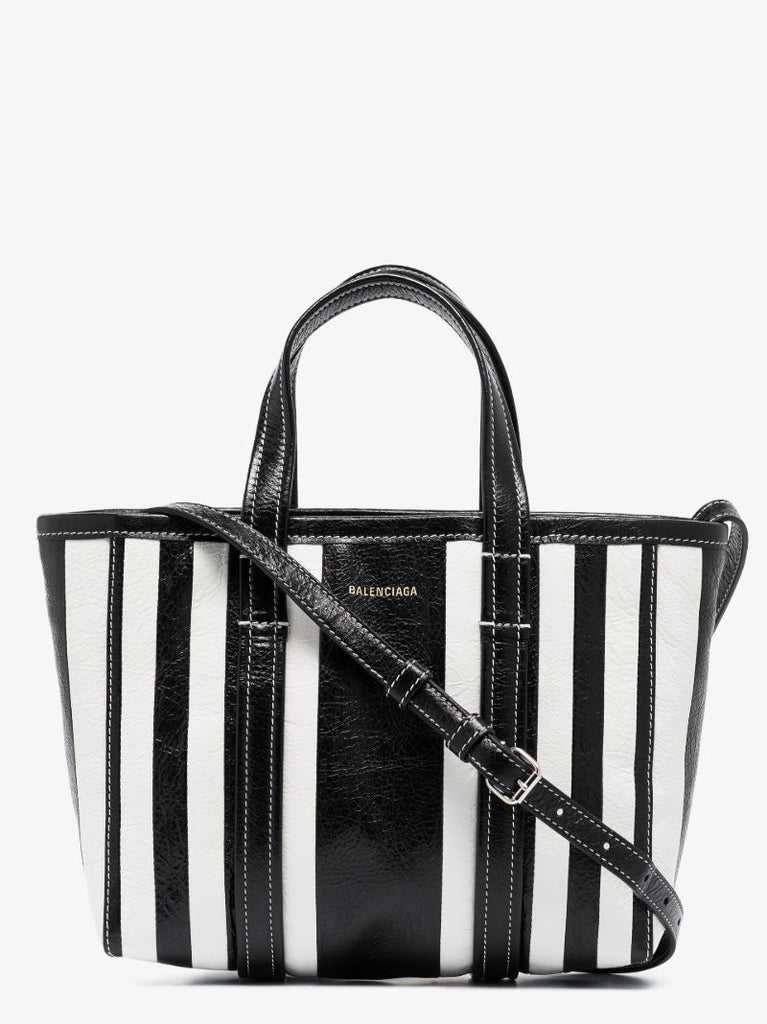 Black Neo Bazar Leather Tote Bag