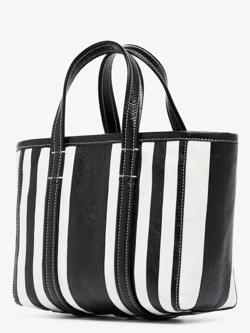 Black Neo Bazar Leather Tote Bag