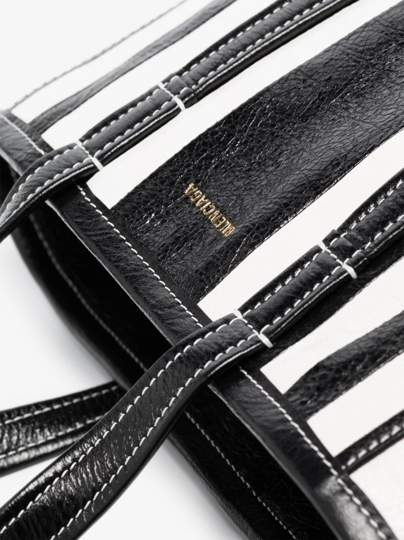 Black Neo Bazar Leather Tote Bag