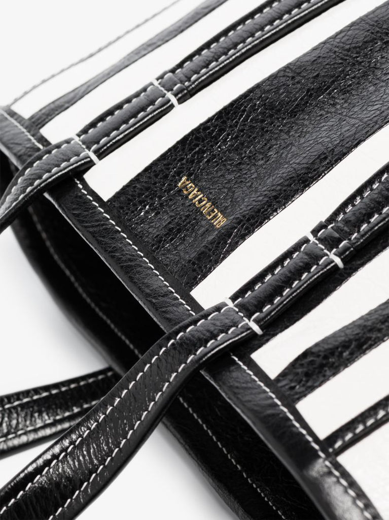 Black Neo Bazar Leather Tote Bag