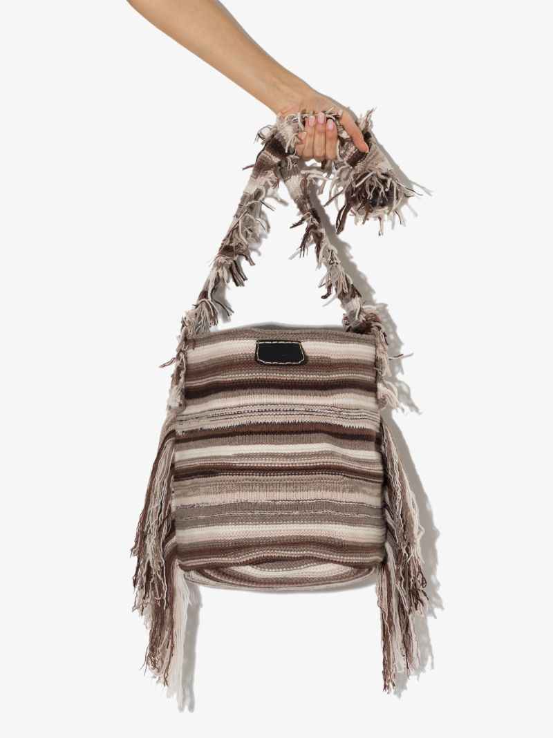 Brown Jorge Knitted Cashmere Bucket Bag