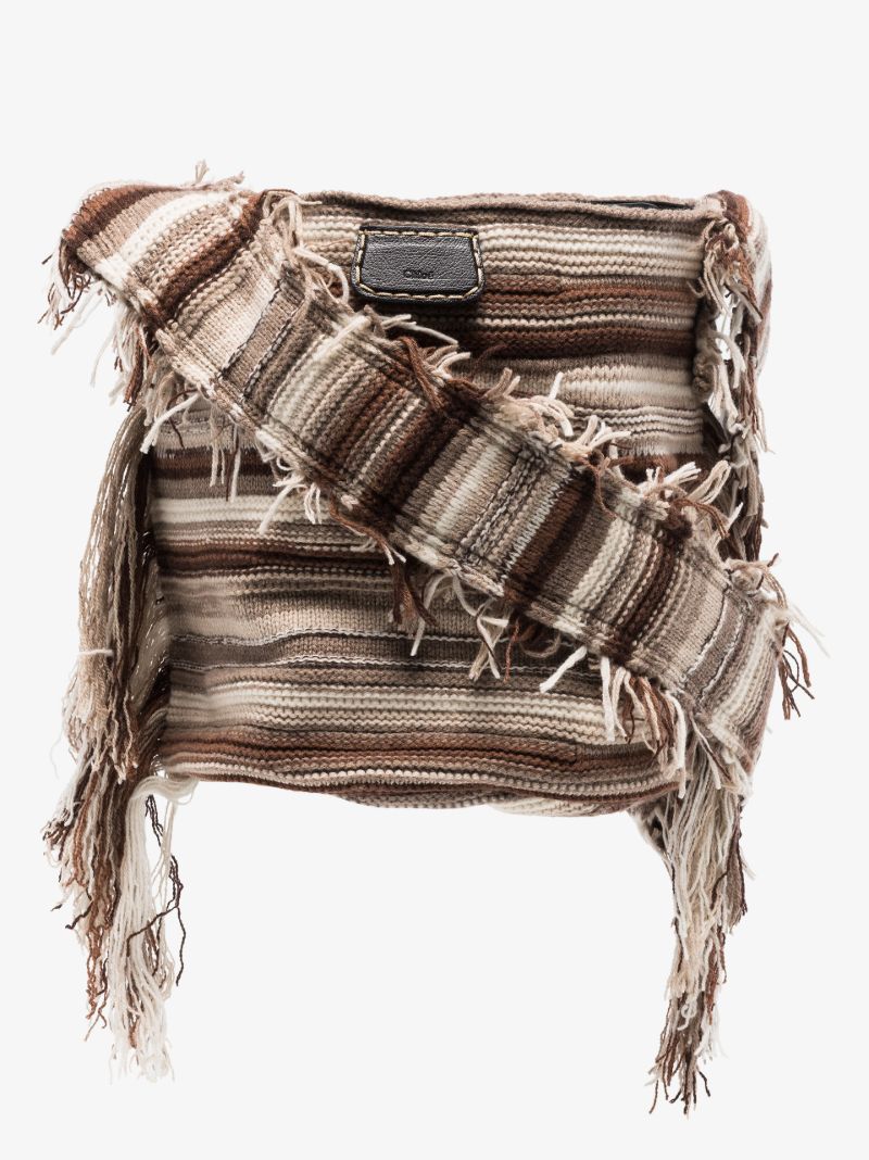 Brown Jorge Knitted Cashmere Bucket Bag