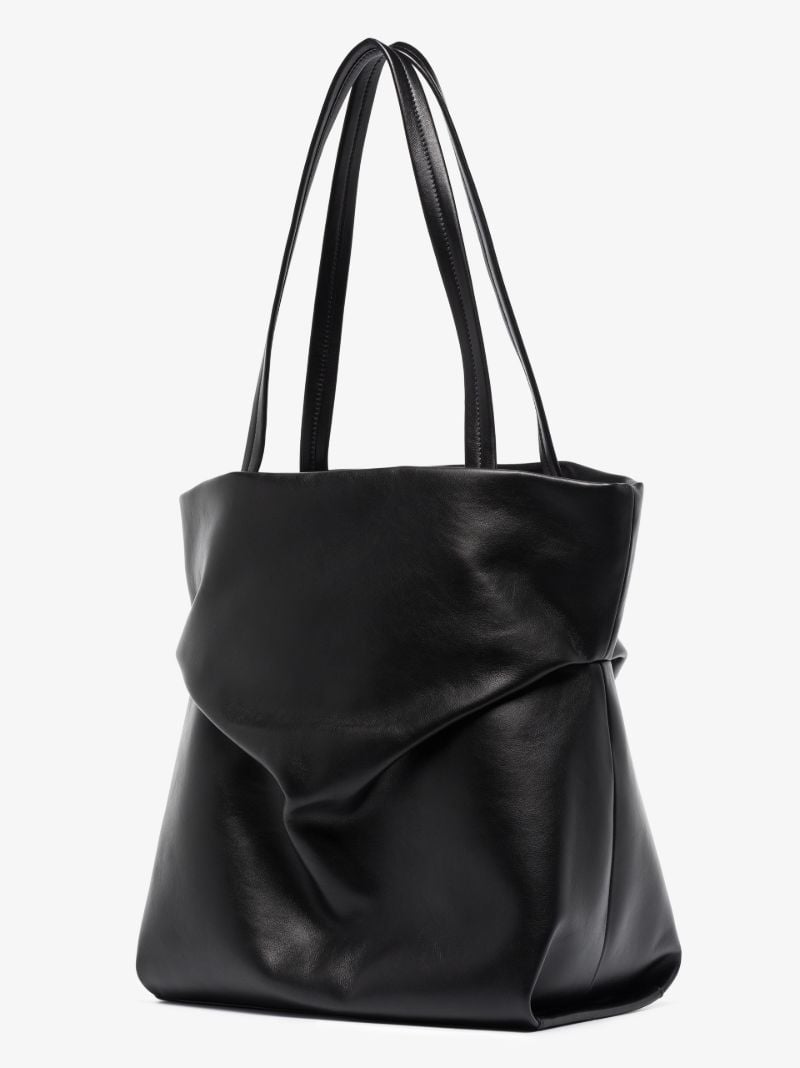 Black Judy Large Leather Tote Bag