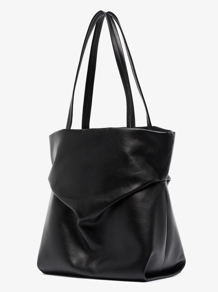 Black Judy Large Leather Tote Bag