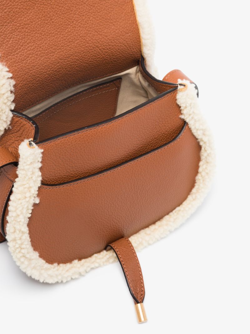 Brown Marcie Mini Leather Cross Body Bag
