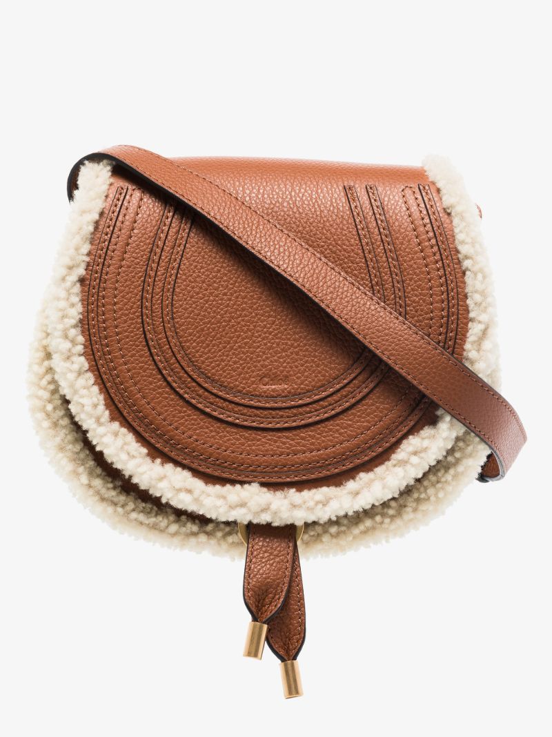 Brown Marcie Mini Leather Cross Body Bag