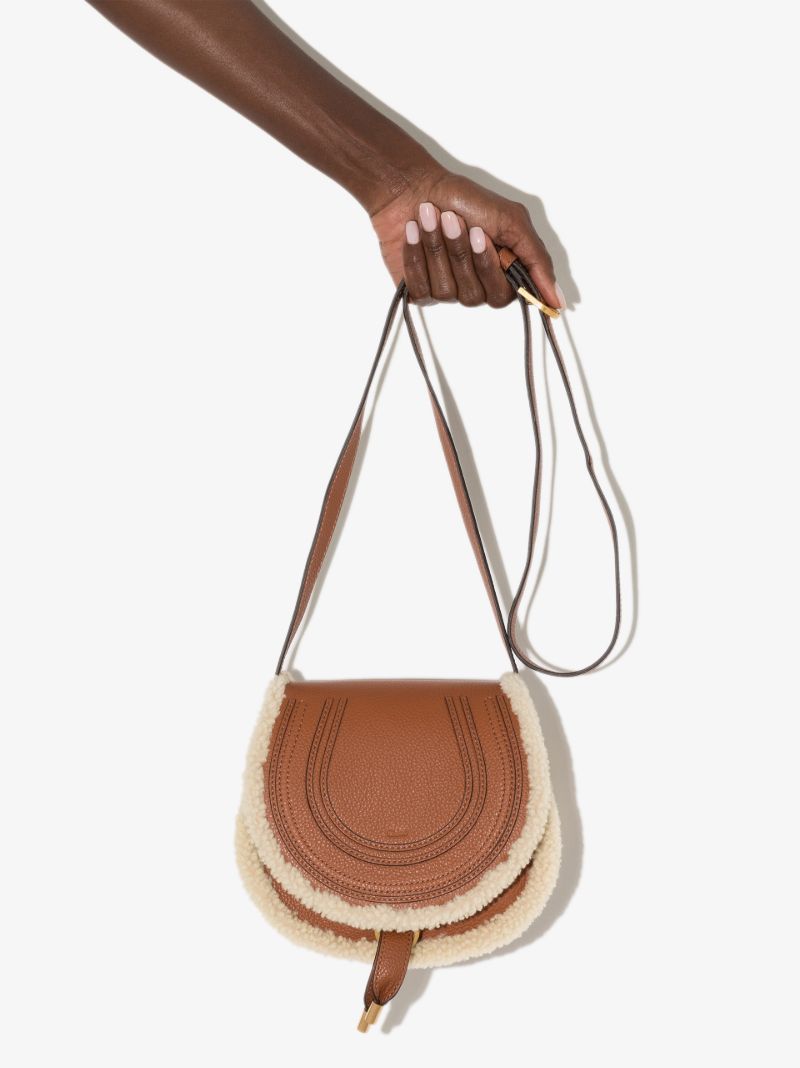 Brown Marcie Mini Leather Cross Body Bag