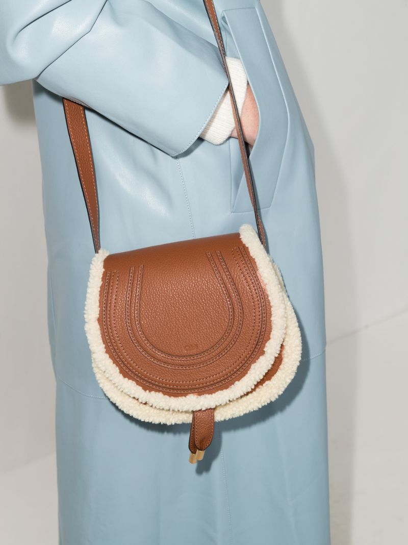 Brown Marcie Mini Leather Cross Body Bag