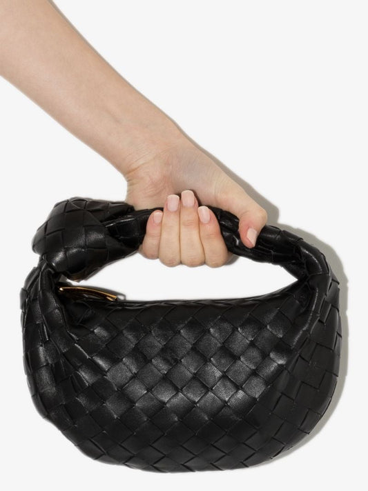 Black the Mini Jodie Leather Clutch Bag