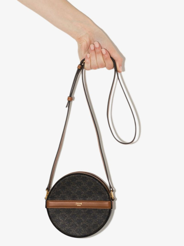 Black Triomphe Canvas Cross Body Bag