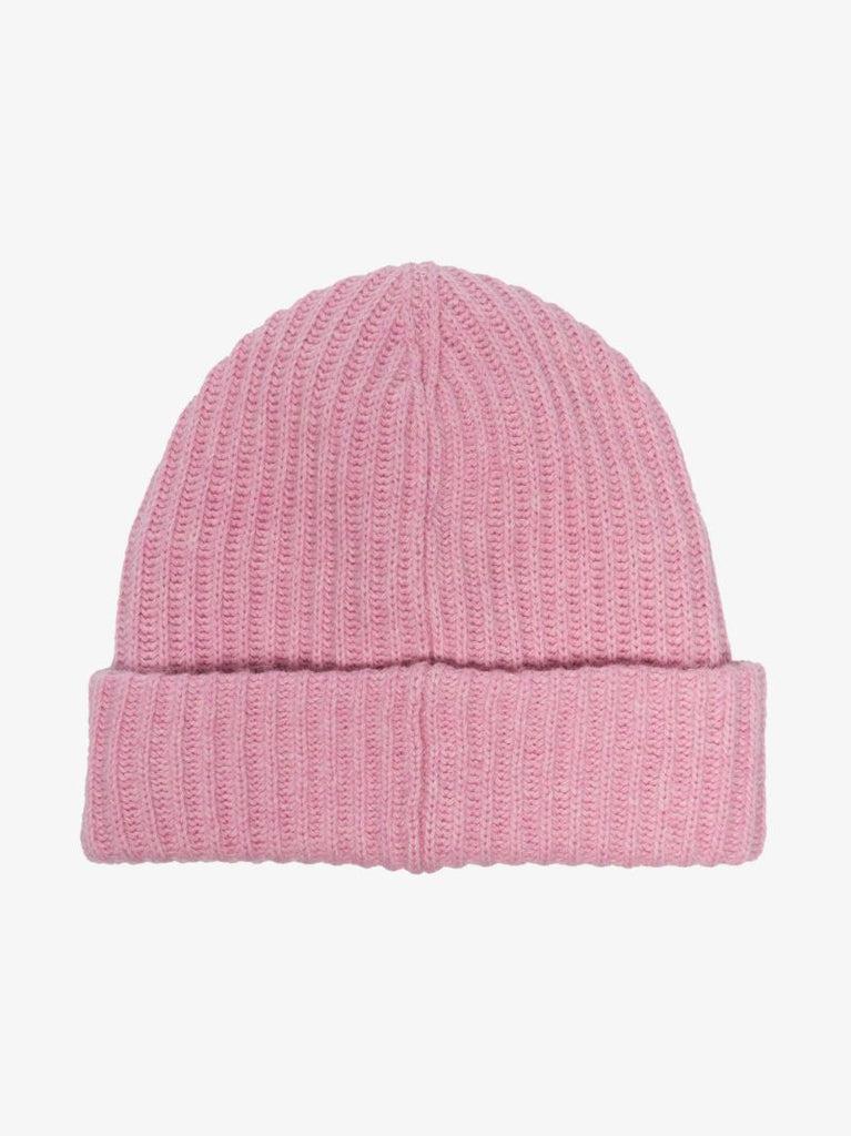 Pink Ribbed Beanie Hat