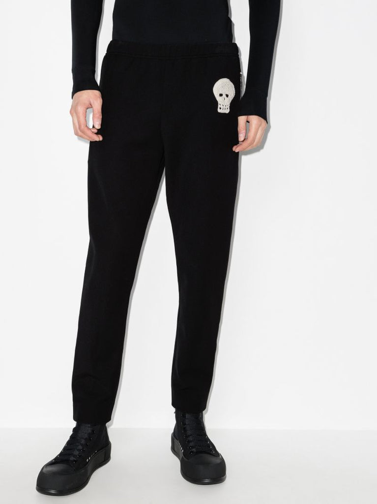 Embroidered Skull Track Pants