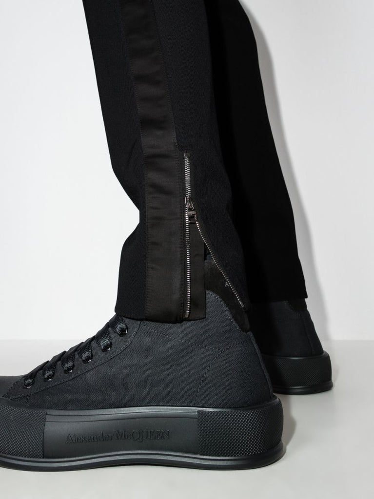 Embroidered Skull Track Pants