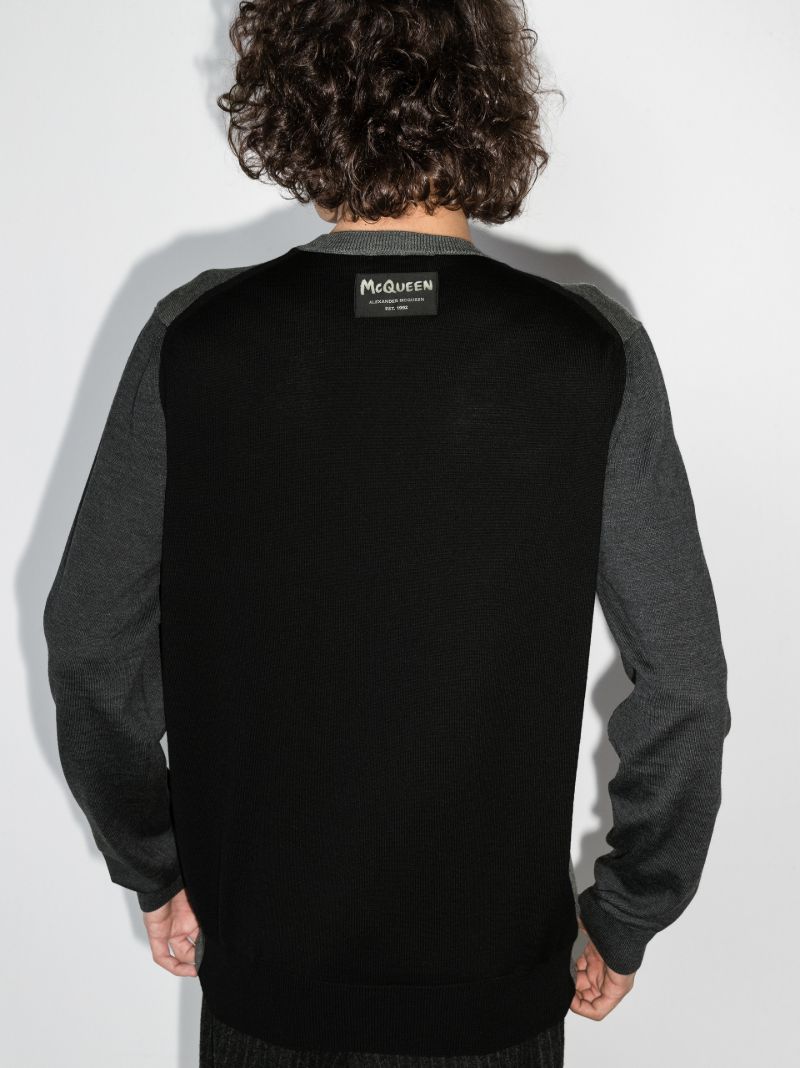 Panelled Wool Sweater