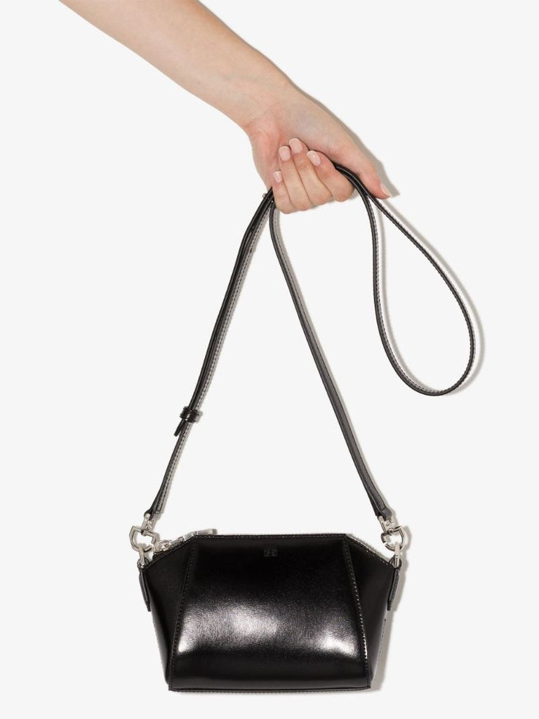 Black Antigona Nano Leather Cross Body Bag