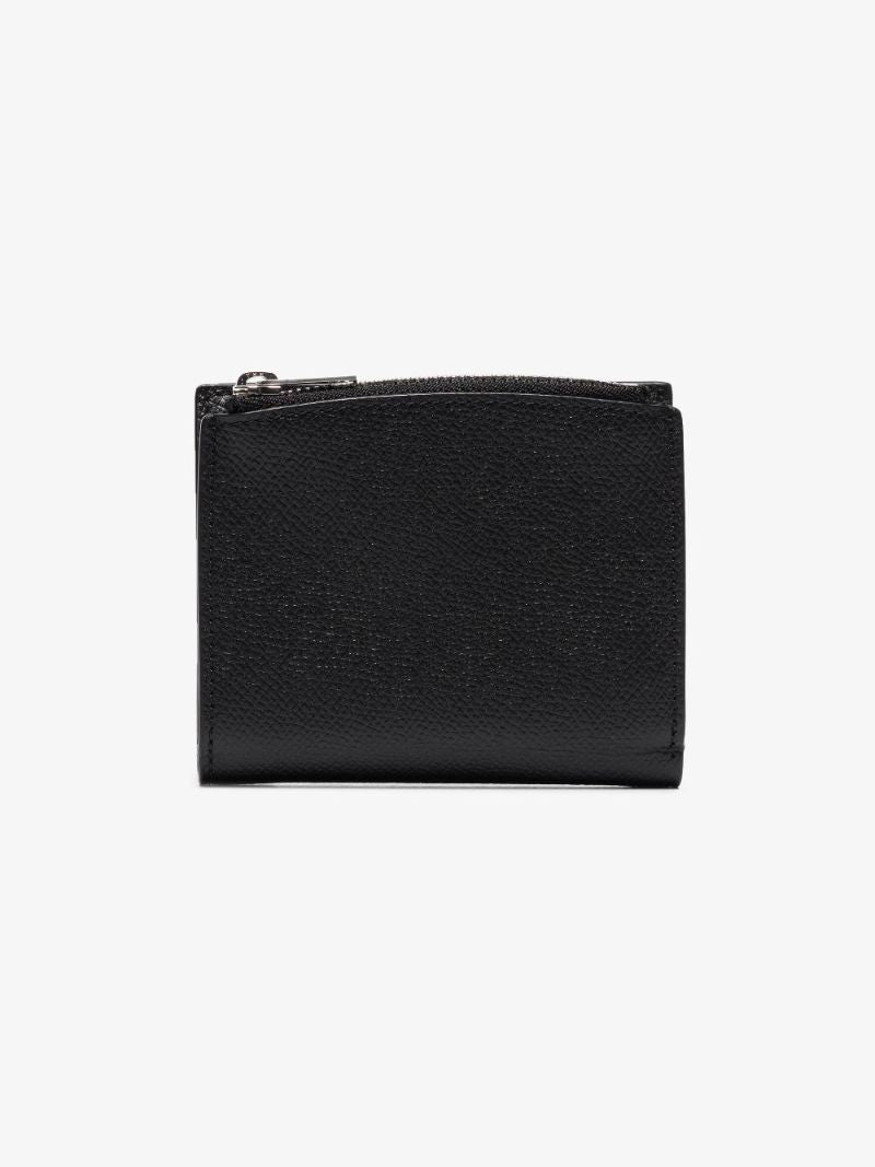Black Four-stitch Leather Wallet