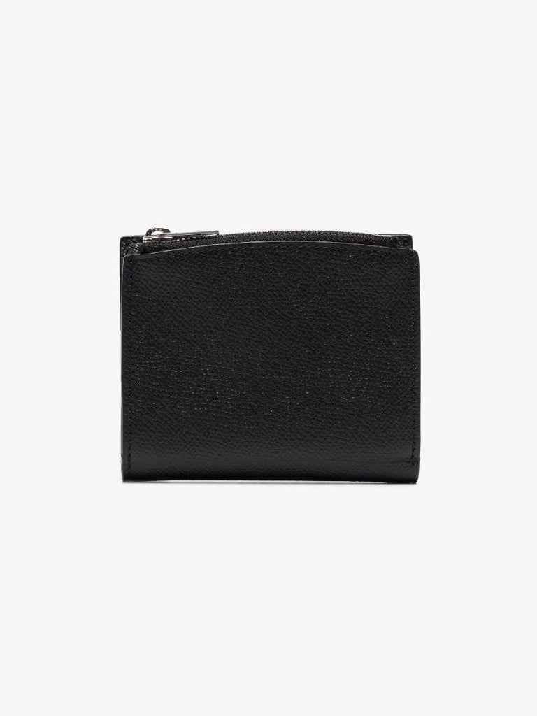 Black Four-stitch Leather Wallet