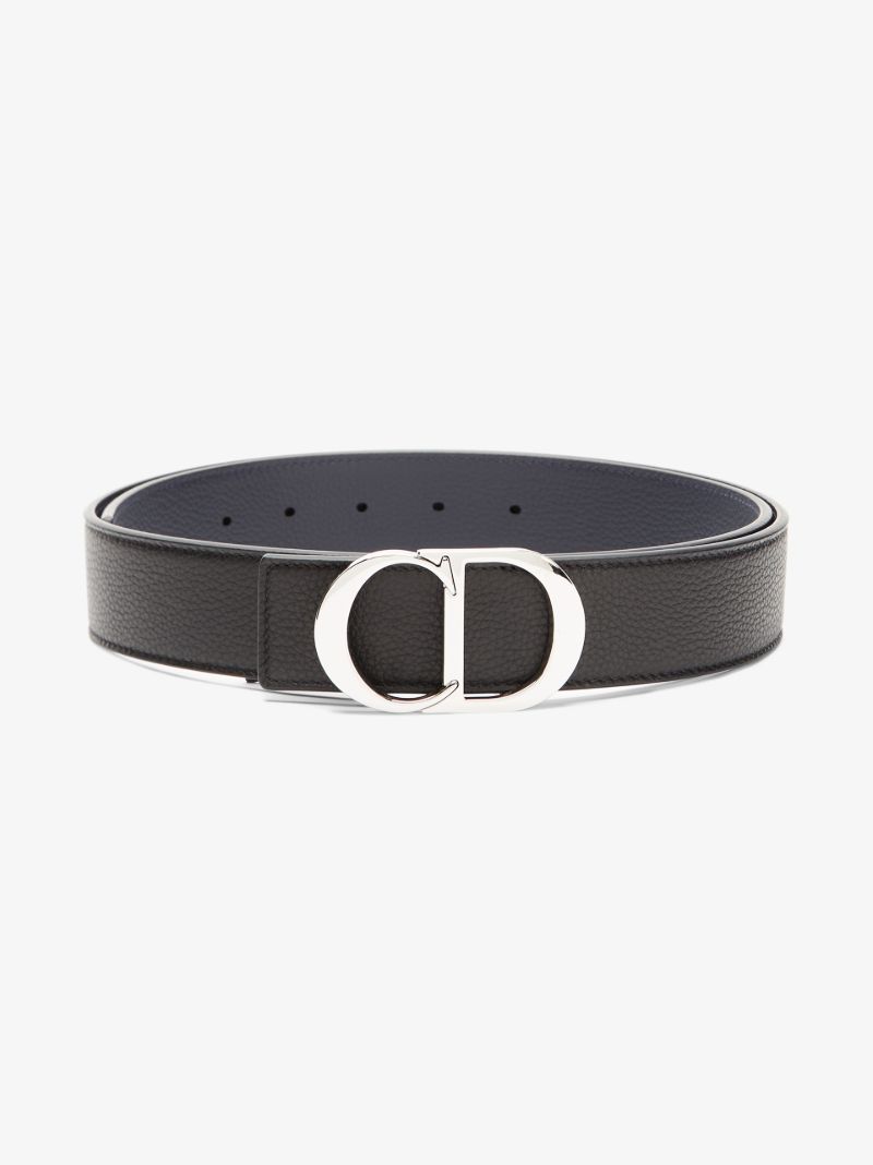 Black Icon Logo Leather Belt