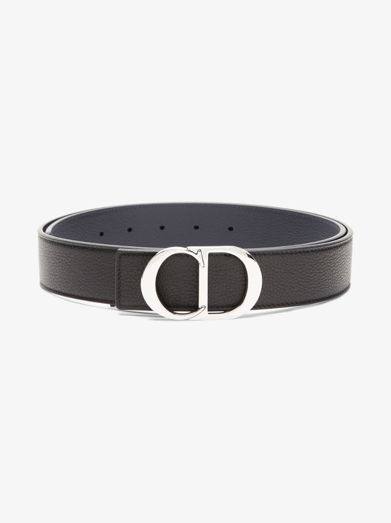 Black Icon Logo Leather Belt
