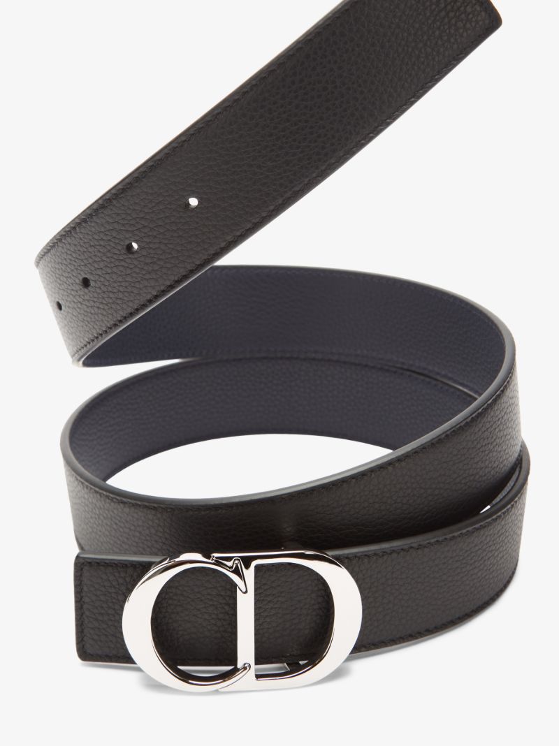 Black Icon Logo Leather Belt