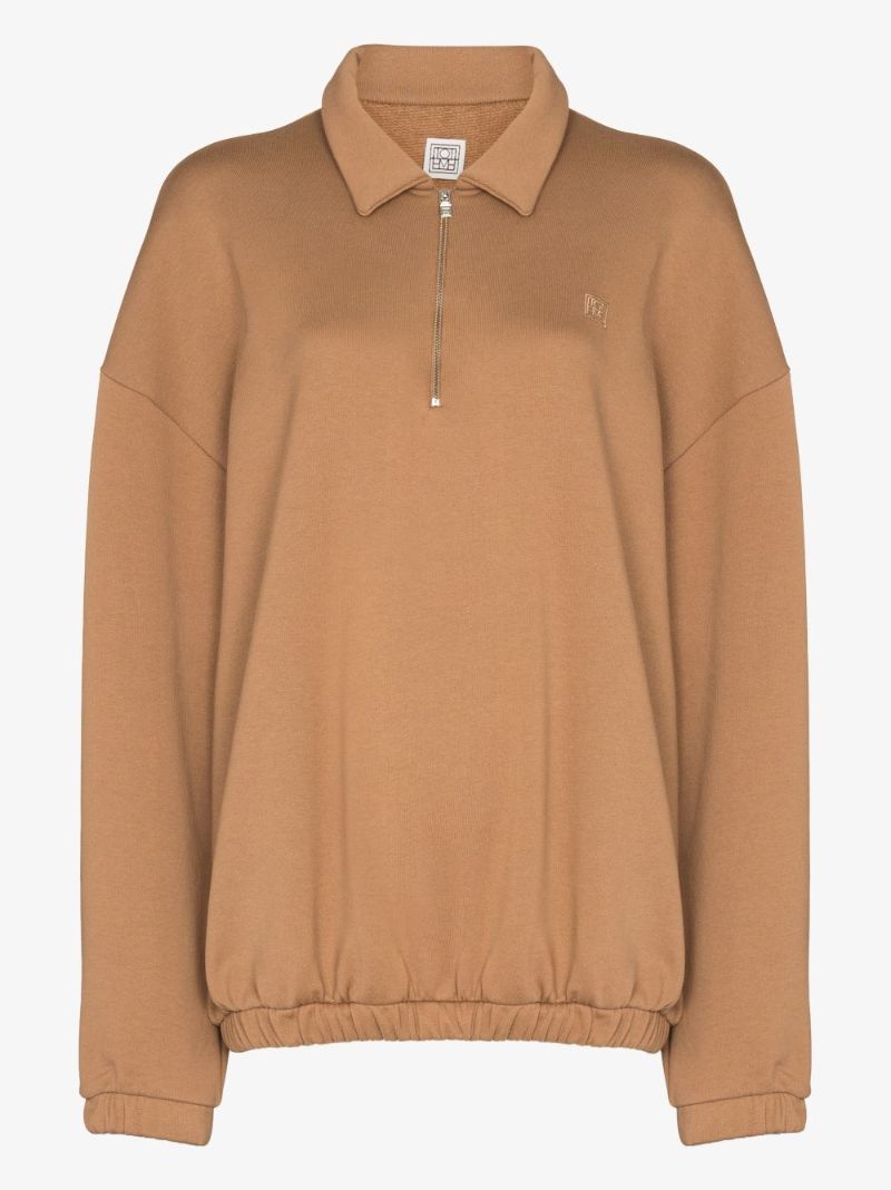Zip-up Cotton Sweatshirt