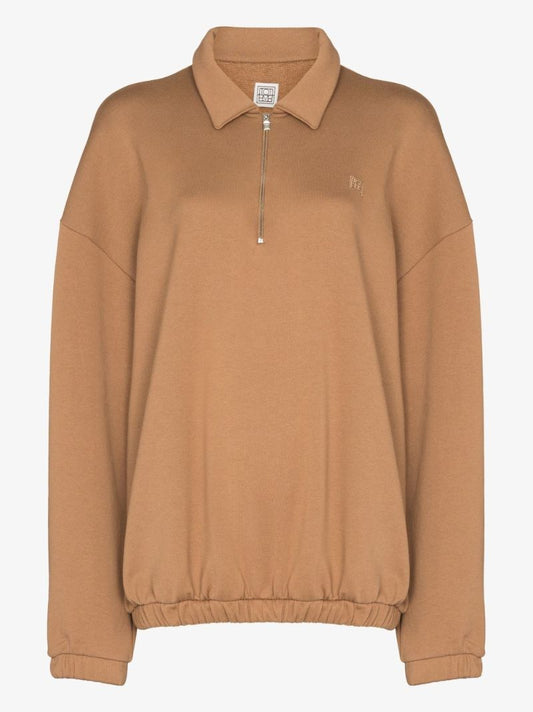 Zip-up Cotton Sweatshirt