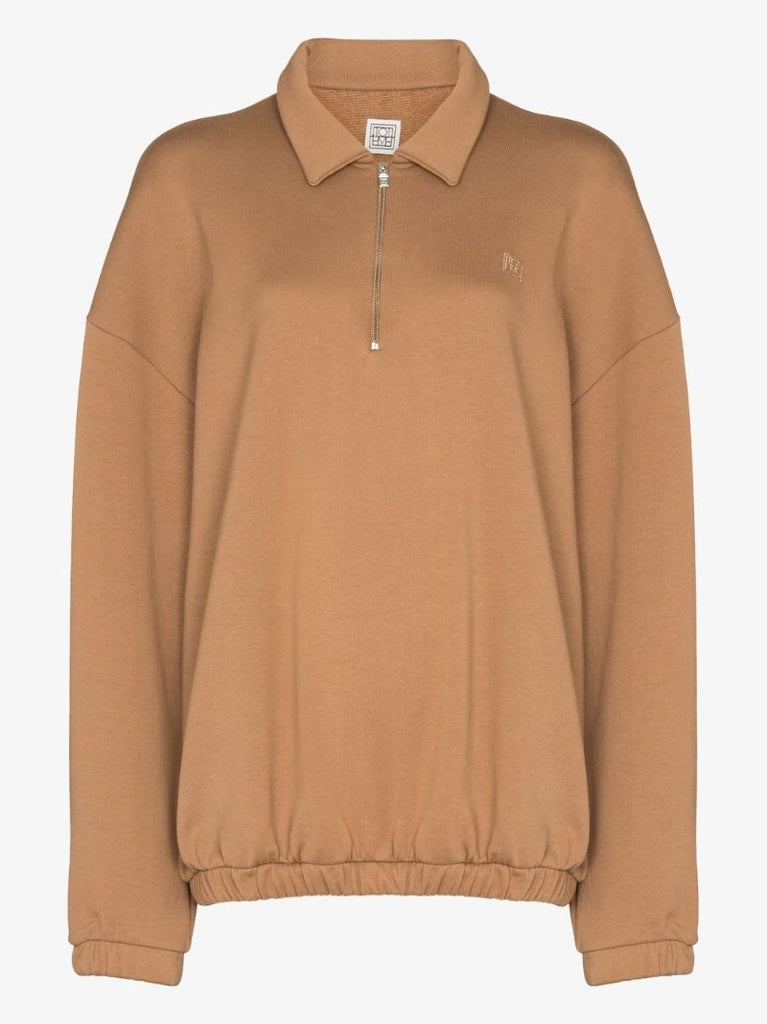 Zip-up Cotton Sweatshirt