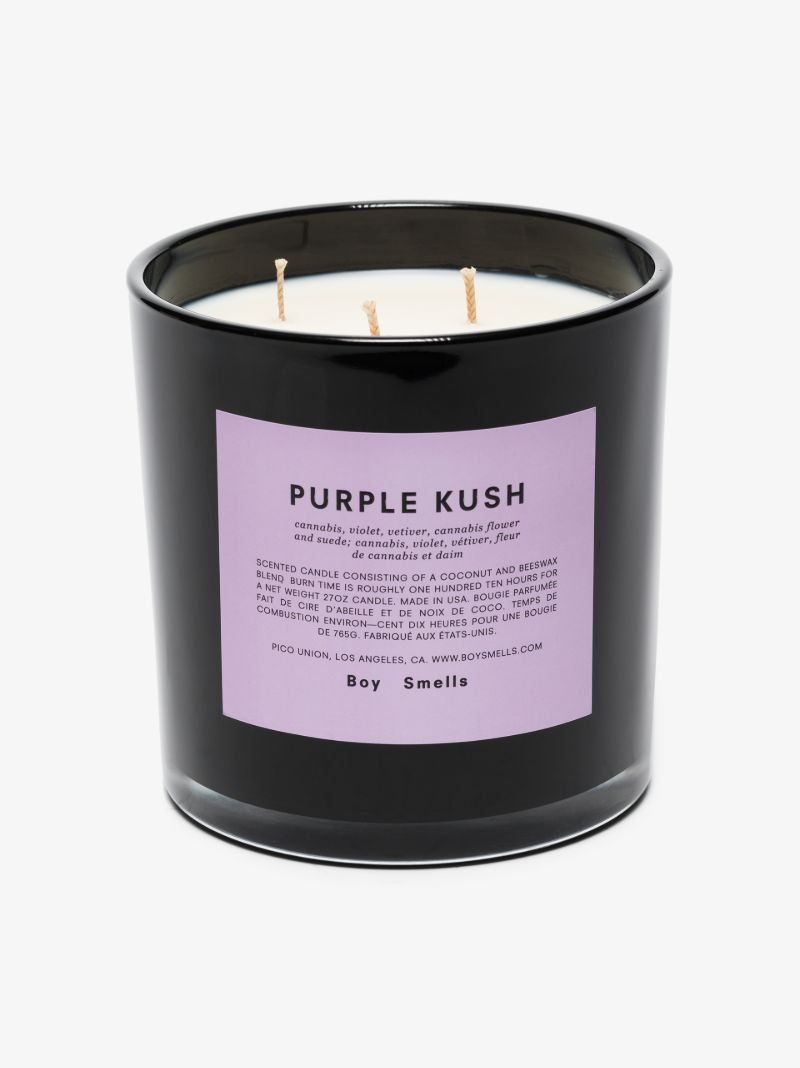 Black Purple Kush Large Candle