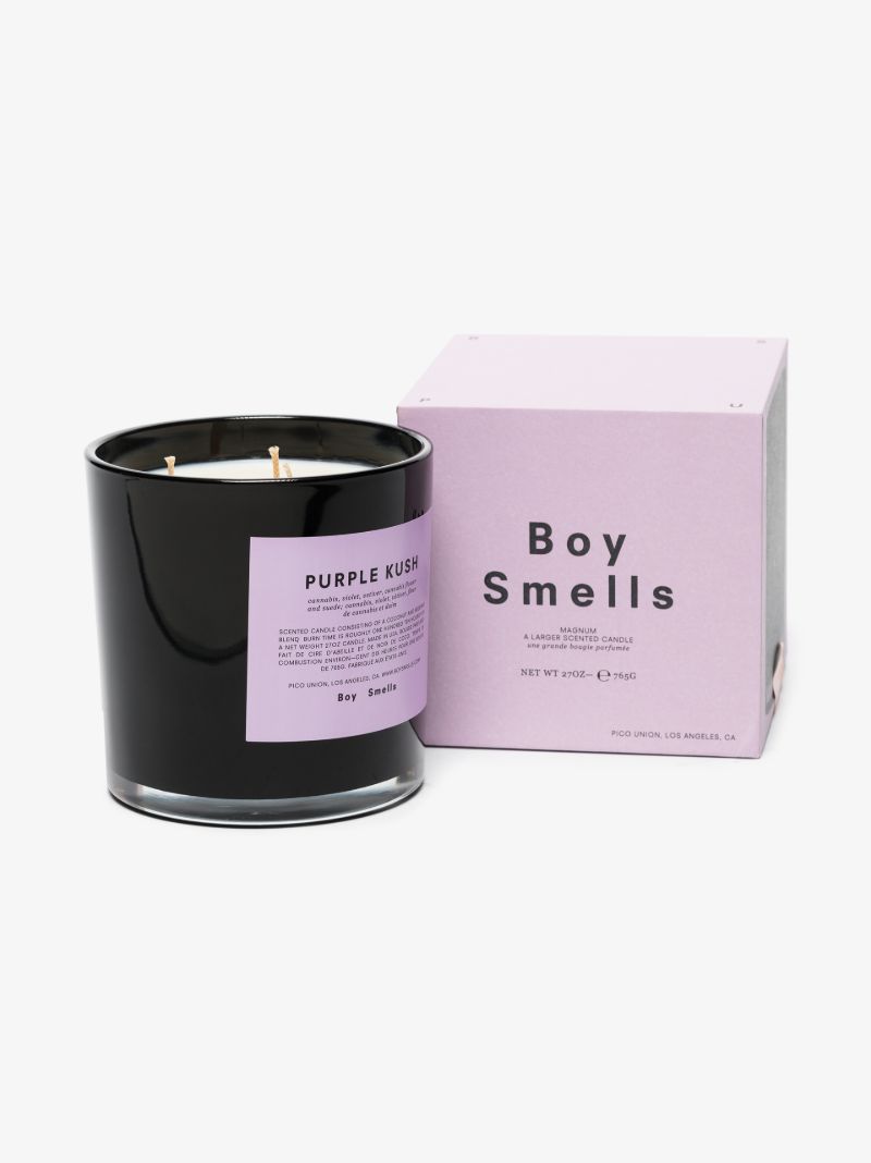 Black Purple Kush Large Candle