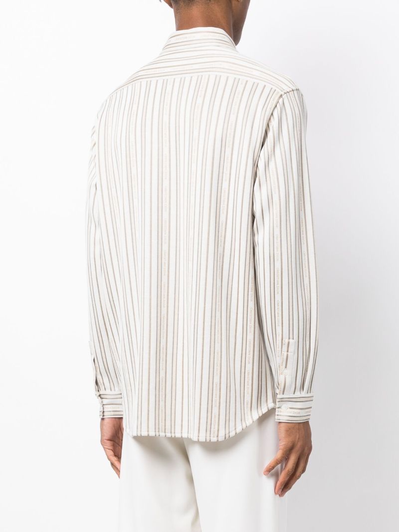 Neutral Striped Long Sleeve Shirt